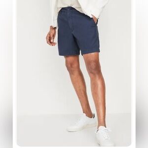 Old Navy Lived In Straight Men Shorts 8" Inseam Size 28 Navy Blue 100% Cotton